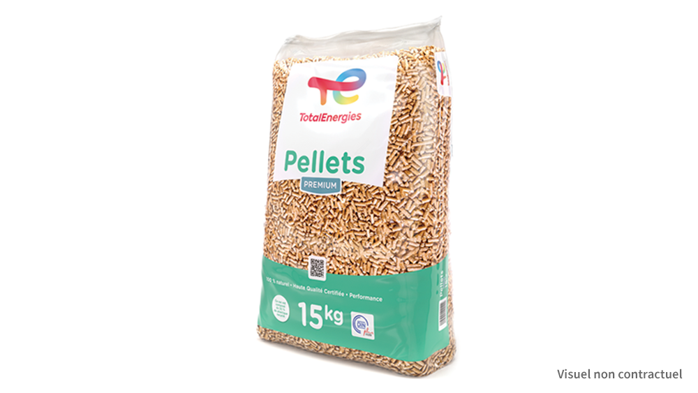Les granulés de bois Pellets Premium de TotalEnergies